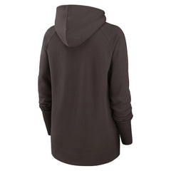 Cleveland Browns Women's Asymmetrical Raglan Full-Zip Hoodie - Brown Hoodies