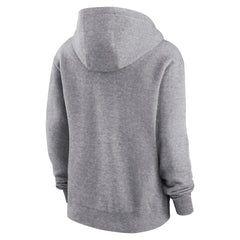 Cleveland Browns Women's Team Logo Club Fleece Pullover Hoodie - Heather Gray Hoodies
