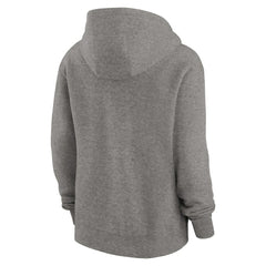 Cleveland Browns Women's Wordmark Club Fleece Pullover Hoodie - Heather Gray Hoodies