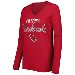 Arizona Cardinals G-III 4Her by Carl Banks Women's Post Season Long Sleeve V-Neck T-Shirt - Cardinal T-shirts