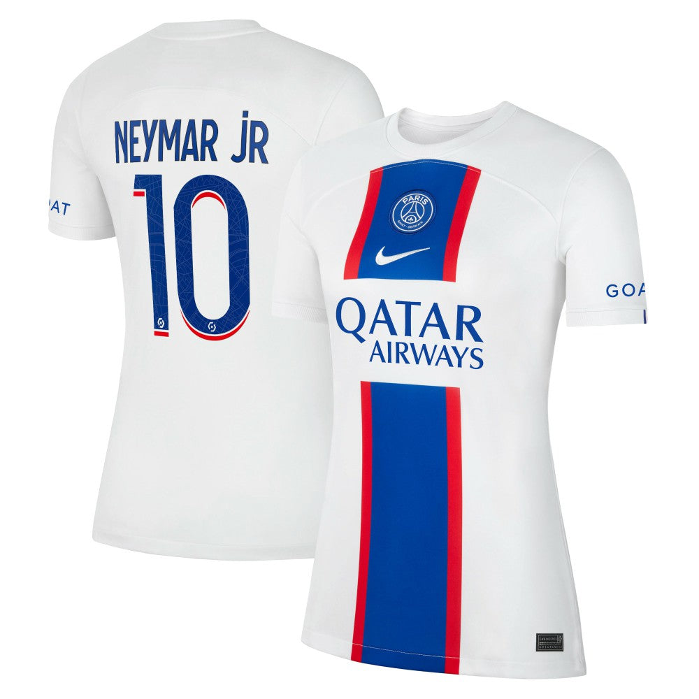 Neymar Jr. Paris Saint-Germain Women's 2022/23 Third Breathe Stadium Replica Player Jersey White - Nike on sale