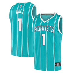 LaMelo Ball Charlotte Hornets Fast Break Replica Jersey Icon Edition Teal - Fanatics
