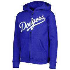 Los Angeles Dodgers Youth Wordmark Full-Zip Fleece Hoodie - Royal Hoodies