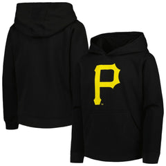Pittsburgh Pirates Youth Team Primary Logo Pullover Hoodie - Black Hoodies