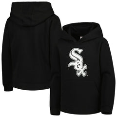 Chicago White Sox Youth Team Primary Logo Pullover Hoodie - Black Hoodies