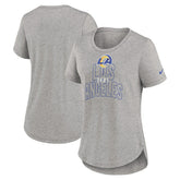 Los Angeles Rams Women's Fashion Tri-Blend T-Shirt - Heather Gray T-shirts
