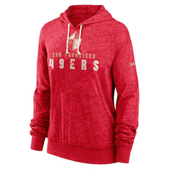 San Francisco 49ers Women's Rewind Gym Vintage Lightweight Pullover Hoodie - Scarlet Hoodies