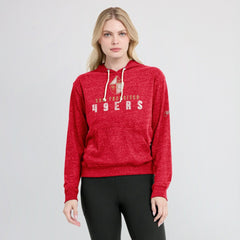 San Francisco 49ers Women's Rewind Gym Vintage Lightweight Pullover Hoodie - Scarlet Hoodies
