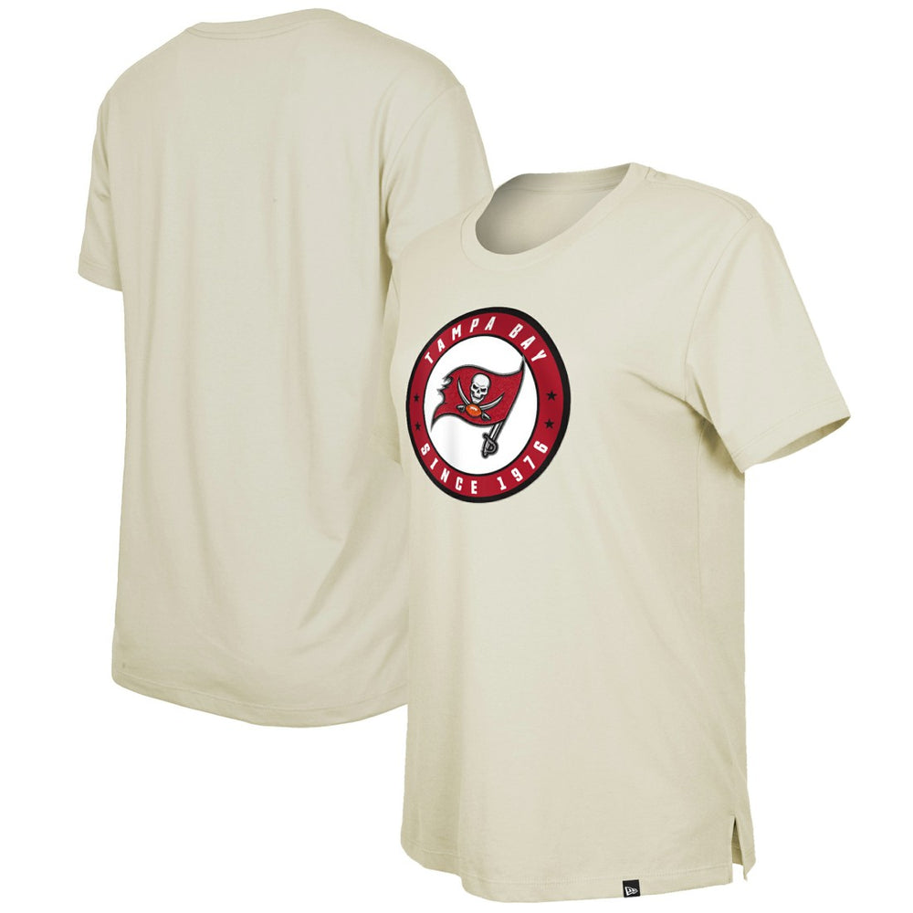 Tampa Bay Buccaneers New Era Women's 2023 NFL Draft T-Shirt - Cream T-shirts