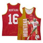 Joe Montana San Francisco 49ers 1989 Player Burst Tank Top - Scarlet Tops