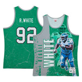 Reggie White Philadelphia Eagles 1992 Player Burst Tank Top - Kelly Green Tops