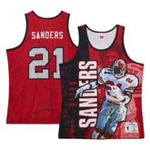 Deion Sanders Atlanta Falcons 1989 Player Burst Tank Top - Red Tops