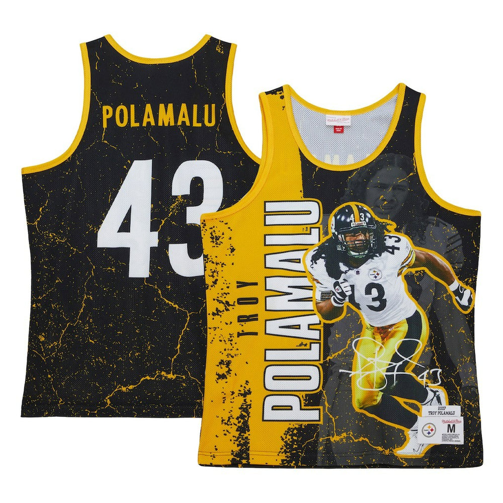 Troy Polamalu Pittsburgh Steelers 2007 Player Burst Tank Top - Black Tops