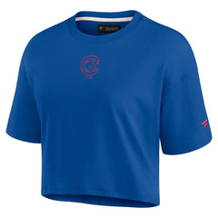 Chicago Cubs Fanatics Women's Elements Super Soft Boxy Cropped T-Shirt - Royal T-shirts