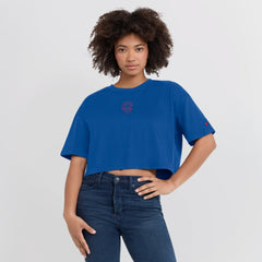 Chicago Cubs Fanatics Women's Elements Super Soft Boxy Cropped T-Shirt - Royal T-shirts