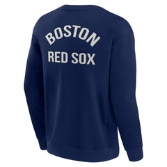Boston Red Sox Fanatics Unisex Super Soft Pullover Crew Sweatshirt - Navy Pullover