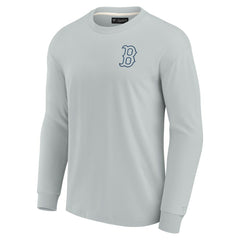 Boston Red Sox Fanatics Unisex Elements Super Soft Long Sleeve T-Shirt - Gray T-shirts