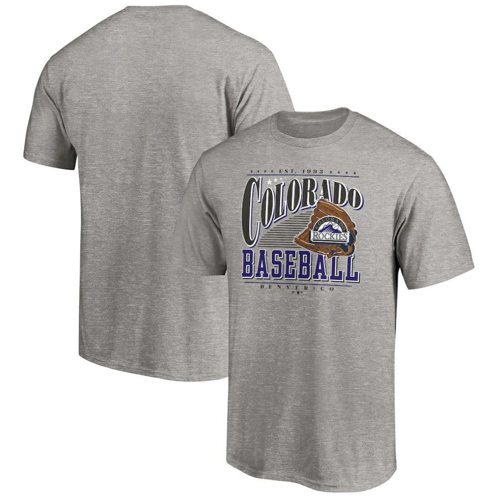 Colorado Rockies Cooperstown Collection Winning Time T-Shirt - Heather Gray T-shirts