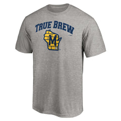 Milwaukee Brewers Team Heater T-Shirt - Heather Gray T-shirts