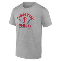Philadelphia Phillies Team Go For Two T-Shirt - Heather Gray T-shirts