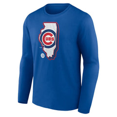Chicago Cubs Paint the Black Long Sleeve T-Shirt - Royal T-shirts