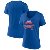 Chicago Cubs Women's One Champion V-Neck T-Shirt - Royal T-shirts