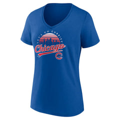 Chicago Cubs Women's One Champion V-Neck T-Shirt - Royal T-shirts