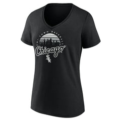 Chicago White Sox Women's One Champion V-Neck T-Shirt - Black T-shirts