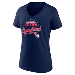 Cleveland Guardians Women's One Champion V-Neck T-Shirt - Navy T-shirts