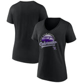 Colorado Rockies Women's One Champion V-Neck T-Shirt - Black T-shirts