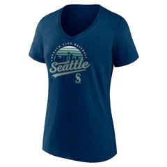 Seattle Mariners Women's One Champion V-Neck T-Shirt - Navy T-shirts