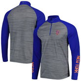New York Mets Levelwear Vandal Raglan Quarter-Zip Top - Heather Gray Tops