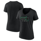 Boston Celtics Women's Core Hometown Launch V-Neck T-Shirt Black outlet