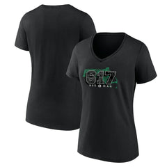 Boston Celtics Women's Core Hometown Launch V-Neck T-Shirt Black outlet