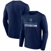Minnesota Timberwolves Let's Go Long Sleeve T-Shirt Navy outlet