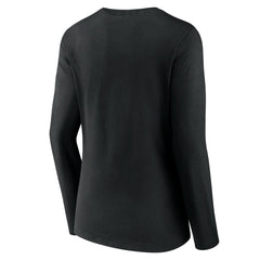 San Antonio Spurs Women's Tumble V-Neck Long Sleeve T-Shirt Black
