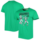 Joe Namath New York Jets Homage Unisex Unisex Caricature Retired Player Tri-Blend T-Shirt - Heather Green T-shirts
