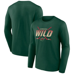 Minnesota Wild Team Covert Long Sleeve T-Shirt - Green | US 5059512