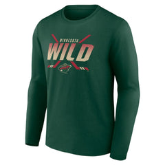 Minnesota Wild Team Covert Long Sleeve T-Shirt - Green | US 5059512