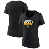 Boston Bruins Women's Active Edge V-Neck T-Shirt - Black | US 5060055