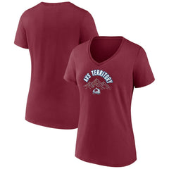 Colorado Avalanche Women's Active Edge V-Neck T-Shirt - Burgundy | US 5060070