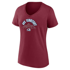 Colorado Avalanche Women's Active Edge V-Neck T-Shirt - Burgundy | US 5060070
