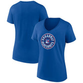 New York Rangers Women's Active Edge V-Neck T-Shirt - Blue | US 5060102