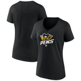 Pittsburgh Penguins Women's Active Edge V-Neck T-Shirt - Black | US 5060111