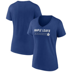 Toronto Maple Leafs Women's Primary Play V-Neck T-Shirt - Blue | US 5060123