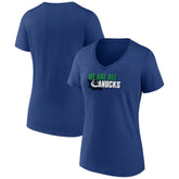 Vancouver Canucks Women's Active Edge V-Neck T-Shirt - Blue | US 5060126