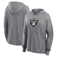 Las Vegas Raiders Women's Cozy Primary Pullover Hoodie - Heather Gray Hoodies