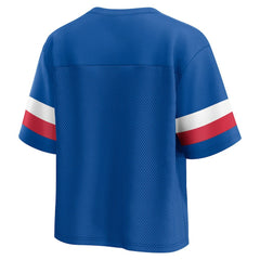 Buffalo Bills Women's Established Jersey Cropped V-Neck T-Shirt - Royal T-shirts