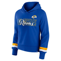 Los Angeles Rams Women's Over Under Pullover Hoodie - Royal Hoodies