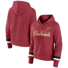 Arizona Cardinals Women's Over Under Pullover Hoodie - Cardinal Hoodies